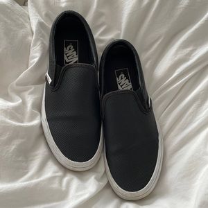 Black Leather Vans